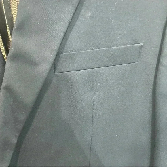 Joseph & Feiss Gold 48L Navy Blue Blazer 100% wool multiple pockets - Picture 8 of 11